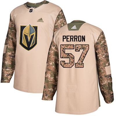 Personalized Youth Vegas Golden Knights #57 David Perron Camo Authentic 2017 Veterans Day Stitched NHL Jersey