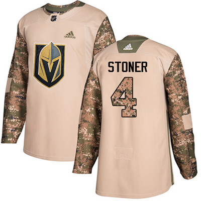 Personalized Youth Vegas Golden Knights #4 Clayton Stoner Camo Authentic 2017 Veterans Day Stitched NHL Jersey