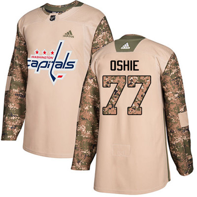 Personalized Youth Washington Capitals #77 T.J. Oshie Camo Authentic 2017 Veterans Day Stitched NHL Jersey