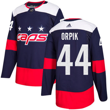 Personalized Youth Washington Capitals #44 Brooks Orpik Navy Authentic 2018 Stadium Series Stitched NHL Jersey