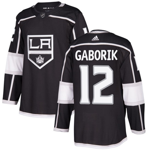 Personalized Youth Los Angeles Kings #12 Marian Gaborik Black Home Authentic Stitched NHL Jersey