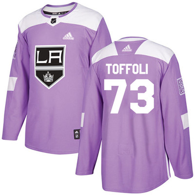 Personalized Youth Los Angeles Kings #73 Tyler Toffoli Purple Authentic Fights Cancer Stitched NHL Jersey