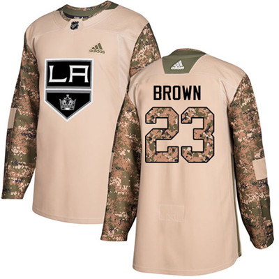 Personalized Youth Los Angeles Kings #23 Dustin Brown Camo Authentic 2017 Veterans Day Stitched NHL Jersey
