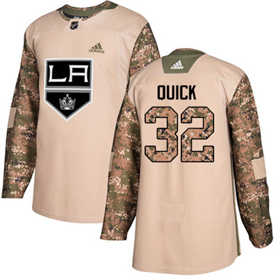 Personalized Youth Los Angeles Kings #32 Jonathan Quick Camo Authentic 2017 Veterans Day Stitched NHL Jersey