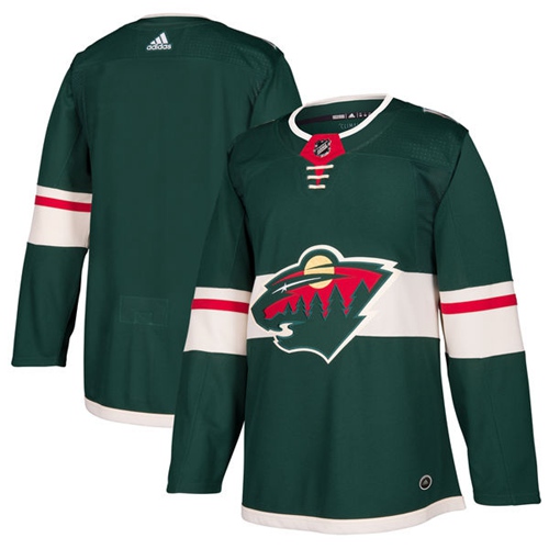 Personalized Youth Minnesota Wild Blank Green Home Authentic Stitched NHL Jersey