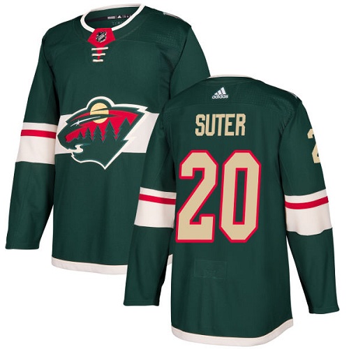 Personalized Youth Minnesota Wild #20 Ryan Suter Green Home Authentic Stitched NHL Jersey