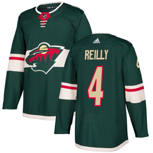 Personalized Youth Minnesota Wild #4 Mike Reilly Green Home Authentic Stitched NHL Jersey