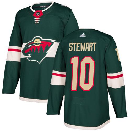 Personalized Youth Minnesota Wild #10 Chris Stewart Green Home Authentic Stitched NHL Jersey