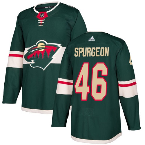 Personalized Youth Minnesota Wild #46 Jared Spurgeon Green Home Authentic Stitched NHL Jersey