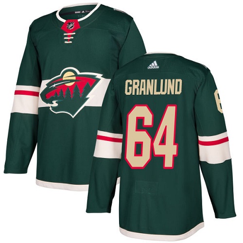 Personalized Youth Minnesota Wild #64 Mikael Granlund Green Home Authentic Stitched NHL Jersey