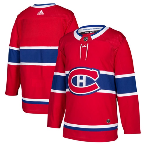 Personalized Youth Montreal Canadiens Blank Red Home Authentic Stitched NHL Jersey