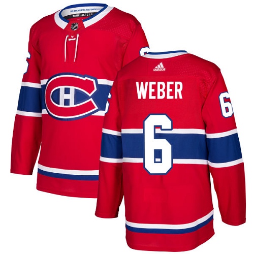 Personalized Youth Montreal Canadiens #6 Shea Weber Red Home Authentic Stitched NHL Jersey
