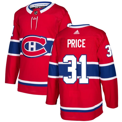 Personalized Youth Montreal Canadiens #31 Carey Price Red Home Authentic Stitched NHL Jersey