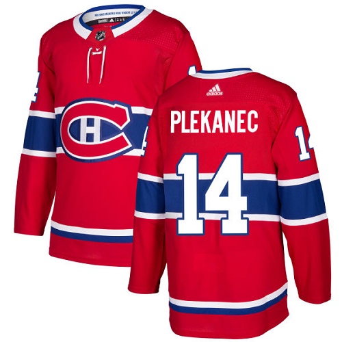 Personalized Youth Montreal Canadiens #14 Tomas Plekanec Red Home Authentic Stitched NHL Jersey