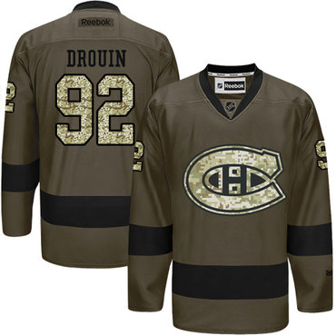 Personalized Youth Montreal Canadiens #92 Jonathan Drouin Green Salute to Service Stitched NHL Jersey