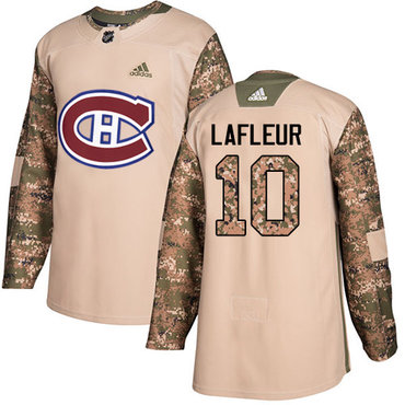 Personalized Youth Montreal Canadiens #10 Guy Lafleur Camo Authentic 2017 Veterans Day Stitched NHL Jersey
