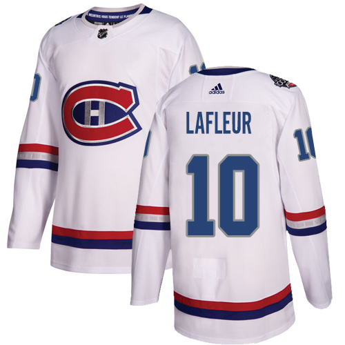 Personalized Youth Montreal Canadiens #10 Guy Lafleur White Authentic 2017 100 Classic Stitched NHL Jersey