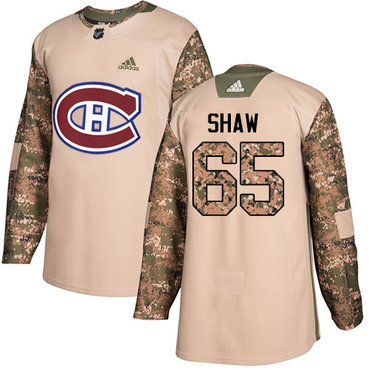 Personalized Youth Montreal Canadiens #65 Andrew Shaw Camo Authentic 2017 Veterans Day Stitched NHL Jersey