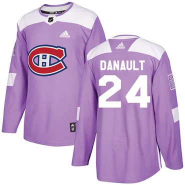 Personalized Youth Montreal Canadiens #24 Phillip Danault Purple Authentic Fights Cancer Stitched NHL Jersey