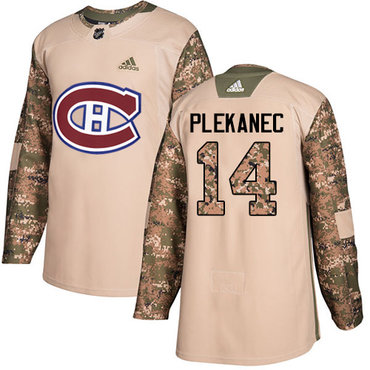 Personalized Youth Montreal Canadiens #14 Tomas Plekanec Camo Authentic 2017 Veterans Day Stitched NHL Jersey