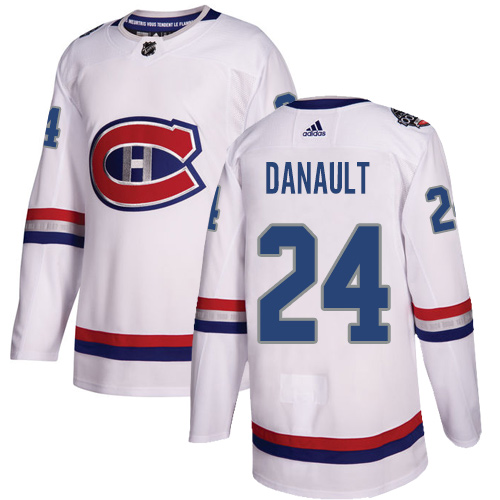 Personalized Youth Montreal Canadiens #24 Phillip Danault White Authentic 2017 100 Classic Stitched NHL Jersey