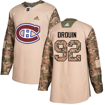 Personalized Youth Montreal Canadiens #92 Jonathan Drouin Camo Authentic 2017 Veterans Day Stitched NHL Jersey