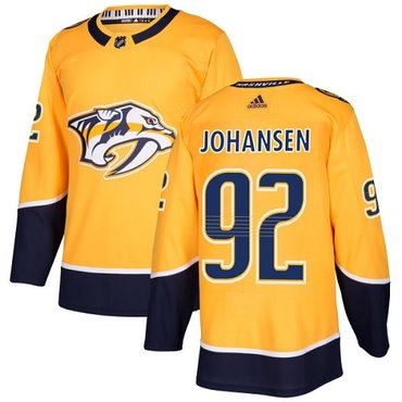 Personalized Youth Nashville Predators #92 Ryan Johansen Yellow Home Authentic Stitched NHL Jersey