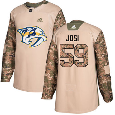 Personalized Youth Nashville Predators #59 Roman Josi Camo Authentic 2017 Veterans Day Stitched NHL Jersey