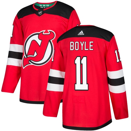 Personalized Youth New Jersey Devils #11 Brian Boyle Red Home Authentic Stitched NHL Jersey