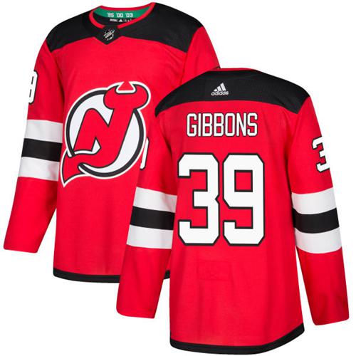 Personalized Youth New Jersey Devils #39 Brian Gibbons Red Home Authentic Stitched NHL Jersey