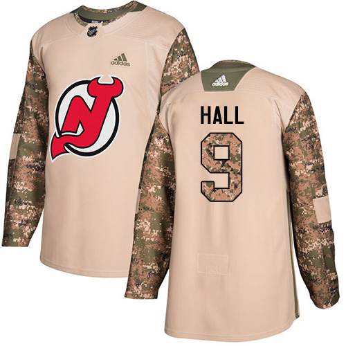 Personalized Youth New Jersey Devils #9 Taylor Hall Camo Authentic 2017 Veterans Day Stitched NHL Jersey