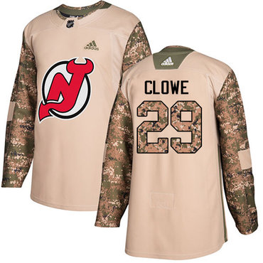 Personalized Youth New Jersey Devils #29 Ryane Clowe Camo Authentic 2017 Veterans Day Stitched NHL Jersey