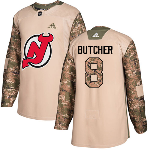 Personalized Youth New Jersey Devils #8 Will Butcher Camo Authentic 2017 Veterans Day Stitched NHL Jersey