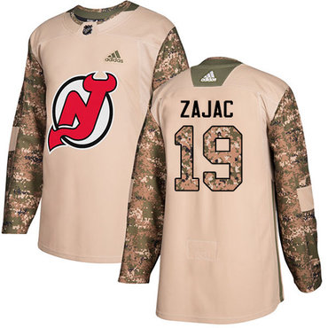 Personalized Youth New Jersey Devils #19 Travis Zajac Camo Authentic 2017 Veterans Day Stitched NHL Jersey