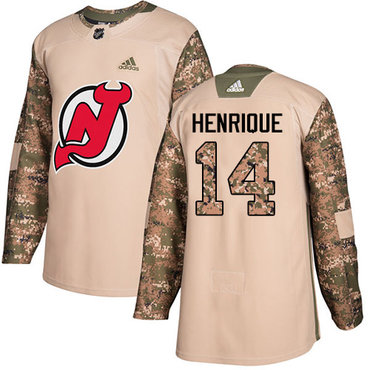 Personalized Youth New Jersey Devils #14 Adam Henrique Camo Authentic 2017 Veterans Day Stitched NHL Jersey