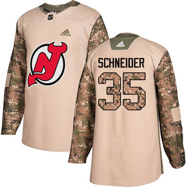 Personalized Youth New Jersey Devils #35 Cory Schneider Camo Authentic 2017 Veterans Day Stitched NHL Jersey