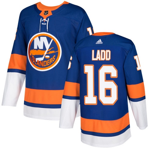 Personalized Youth New York Islanders #16 Andrew Ladd Royal Blue Home Authentic Stitched NHL Jersey