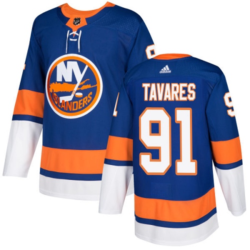 Personalized Youth New York Islanders #91 John Tavares Royal Blue Home Authentic Stitched NHL Jersey