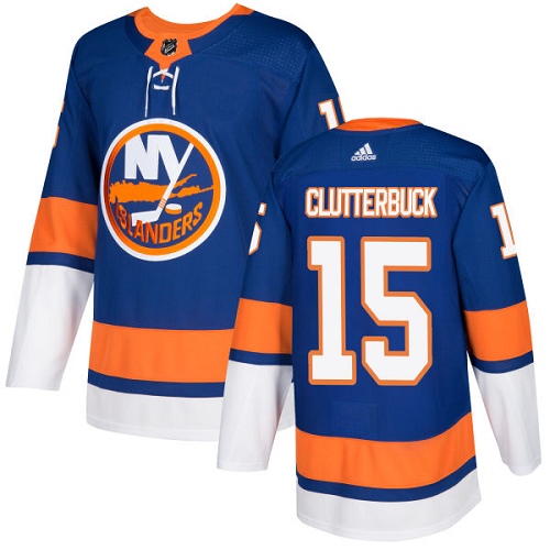 Personalized Youth New York Islanders #15 Cal Clutterbuck Royal Blue Home Authentic Stitched NHL Jersey