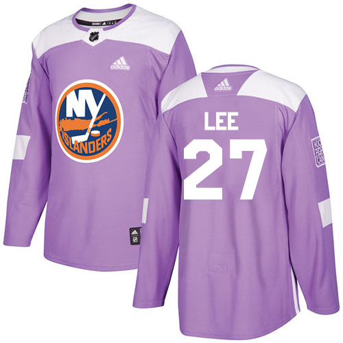 Personalized Youth New York Islanders #27 Anders Lee Purple Authentic Fights Cancer Stitched NHL Jersey