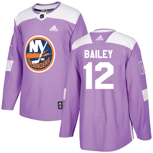 Personalized Youth New York Islanders #12 Josh Bailey Purple Authentic Fights Cancer Stitched NHL Jersey