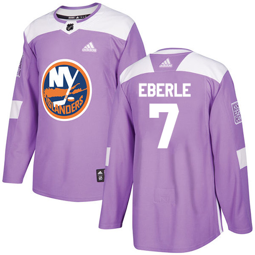Personalized Youth New York Islanders #7 Jordan Eberle Purple Authentic Fights Cancer Stitched NHL Jersey