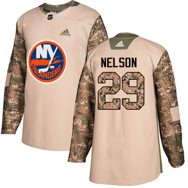 Personalized Youth New York Islanders #29 Brock Nelson Camo Authentic 2017 Veterans Day Stitched NHL Jersey