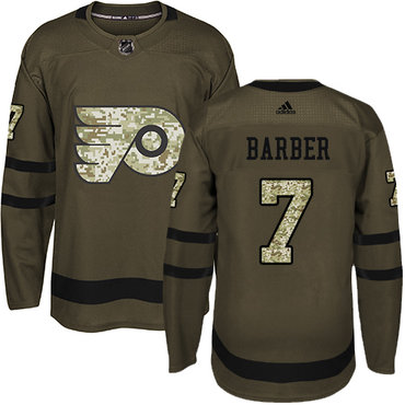 Personalized Youth Philadelphia Flyers #7 Bill Barber Green Salute to Service Stitched NHL Jersey
