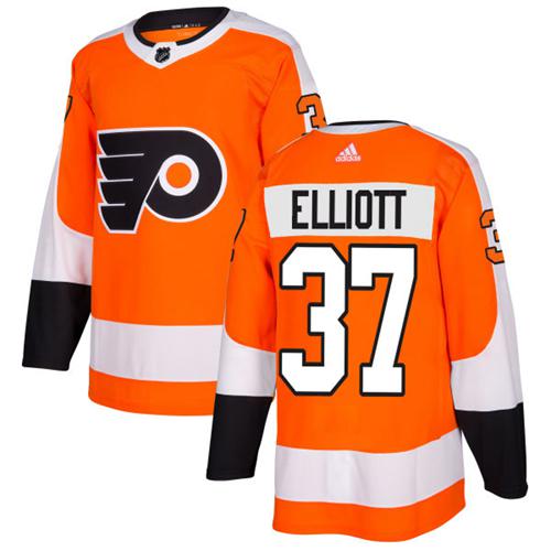 Personalized Youth Philadelphia Flyers #37 Brian Elliott Orange Home Authentic Stitched NHL Jersey