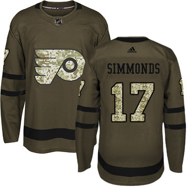 Personalized Youth Philadelphia Flyers #17 Wayne Simmonds Green Salute to Service Stitched NHL Jersey