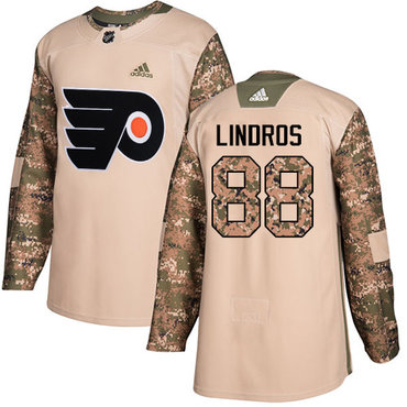 Personalized Youth Philadelphia Flyers #88 Eric Lindros Camo Authentic 2017 Veterans Day Stitched NHL Jersey