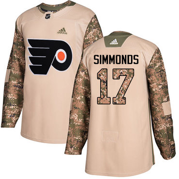 Personalized Youth Philadelphia Flyers #17 Wayne Simmonds Camo Authentic 2017 Veterans Day Stitched NHL Jersey
