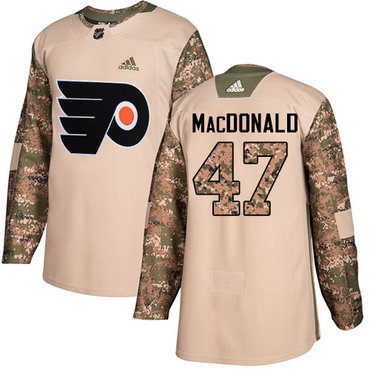Personalized Youth Philadelphia Flyers #47 Andrew MacDonald Camo Authentic 2017 Veterans Day Stitched NHL Jersey