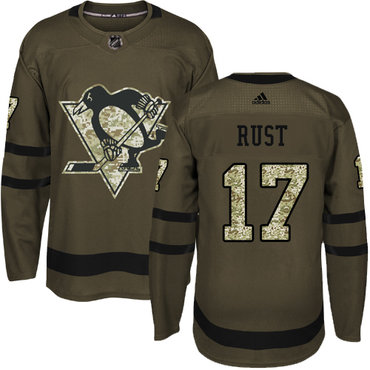 Personalized Youth Pittsburgh Penguins #17 Bryan Rust Green Salute to Service Stitched NHL Jersey